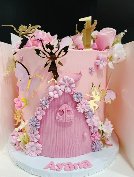 6” Fairy themed cake with 25 servings