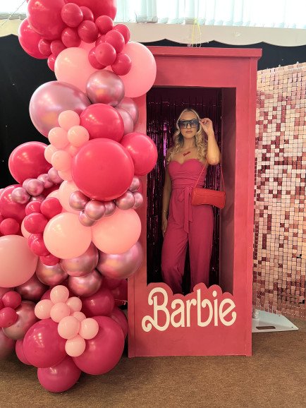 Barbie Box £100
Pink sequin wall £90
Plus delivery and collection