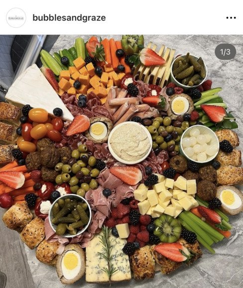 Cheese and charcuterie platter