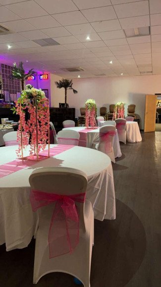 We offer folding tables, chairs, table & chair covers and sashes in a variety of colours to suit your theme.