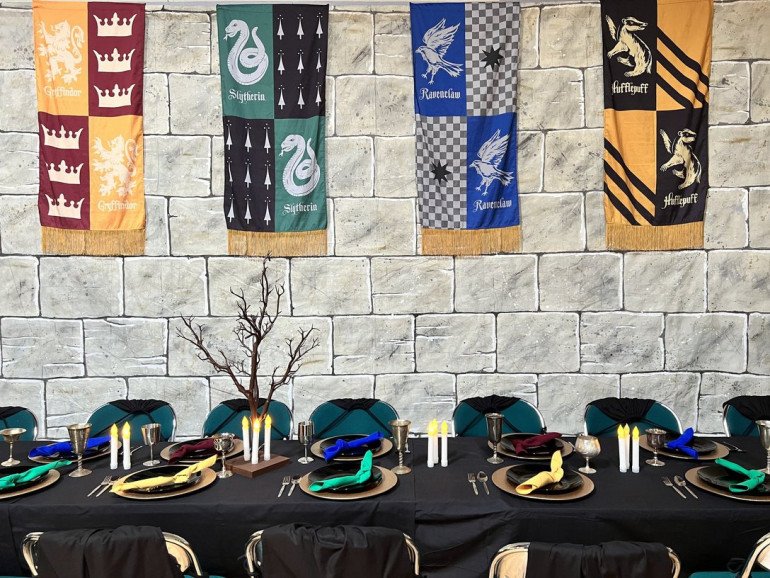 Harry Potter Party Table and Backdrop