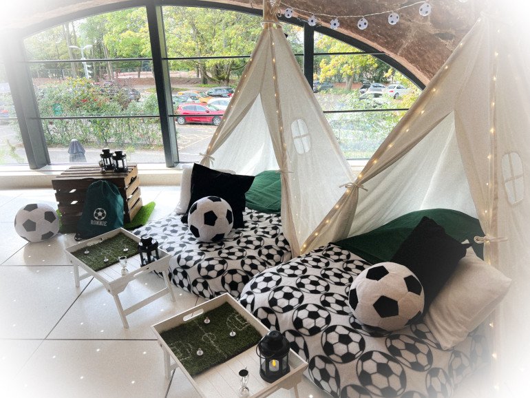 ⚽Treat your football mad kids to an amazing 24 hours with our FOOTBALL CRAZY teepee party!⚽