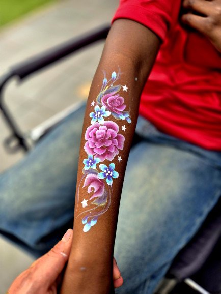 Flowers arm painting