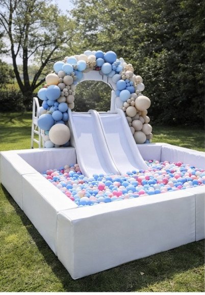 10 x 10 ball pit and double slides