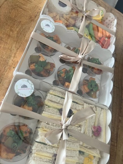 Grazing boxes for a bridal party
