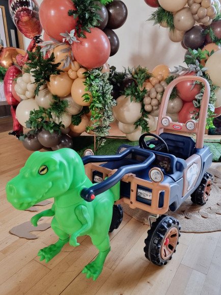Our dinosaur ride on toy!