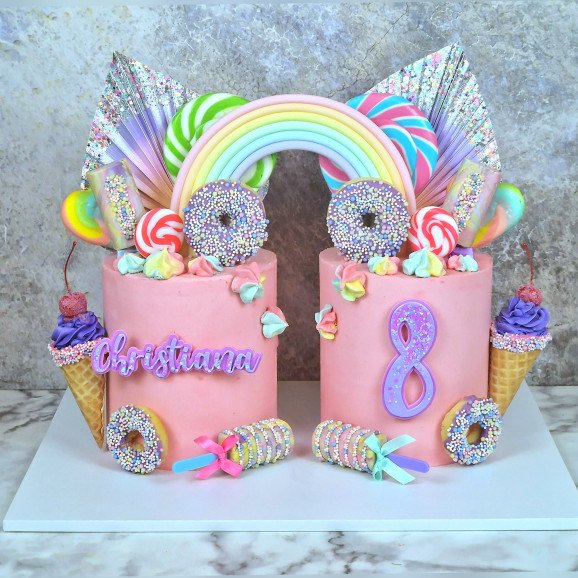 Twin arch candyland cake