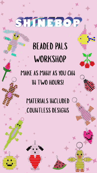 bead pals workshop themed for birthday partys, come away with a keepsake you have created.