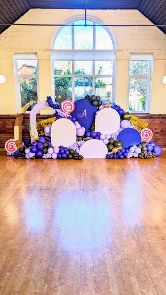 Charlie and the Chocolate Factory themed indoor install.