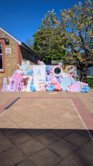 Alice in Wonderland themed outdoor install..