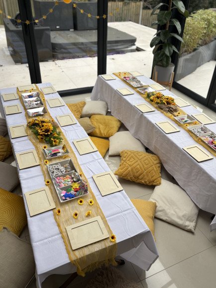 A bespoke craft party package, a requested yellow theme photo frame decorating 🖼️