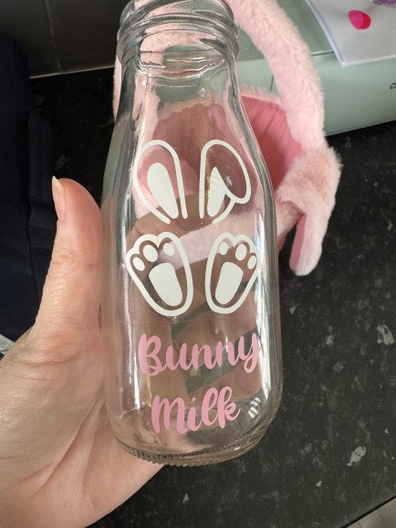 Easter bunny milk bottles. These can also be created for ‘Santa’s milk’. These are a perfect addition to keep the magic alive.