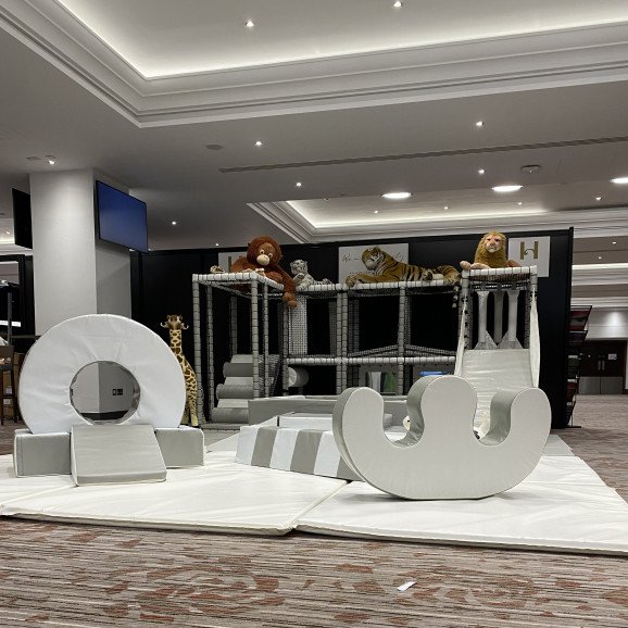 Large 2-Storey Play Frame – A centrepiece of endless excitement.
5ft Ball Pool – Dive into fun!
Balance Beam, Dual Rocker & Mini Slide, Step Hoop & Slide – Perfect for hours of giggles and play.