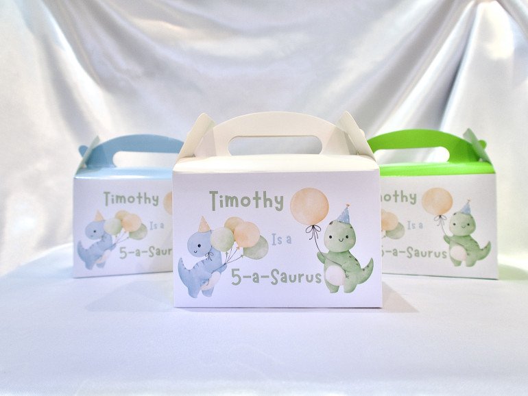 Dinosaur party boxes