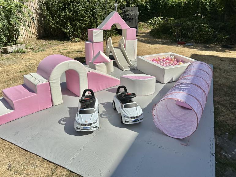 Pink & White Soft Play hire