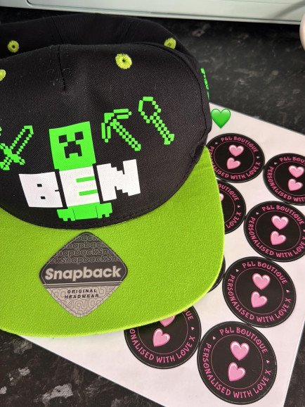 Minecraft SnapBack cap. I can create any design for any hat, but this design is one of my favourites. I have many colour options available.