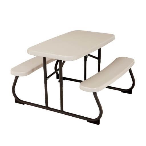 Kids folding picnic tables with built in seating
