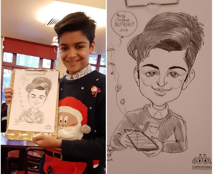 Children’s party Caricatures drawn as keepsakes