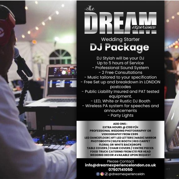 A great DJ for weddings and proms. Proms have the same packages as weddings.