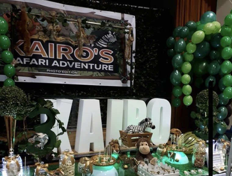 Safari themed Childrens party decoration