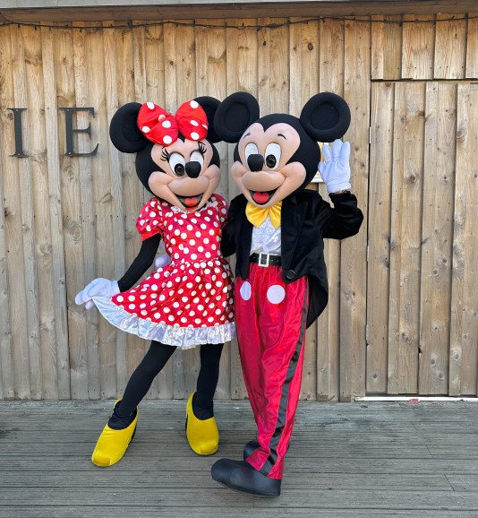 Mickey and Minnie Mouse