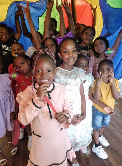 Parachute games , children’s party