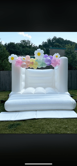 White bouncy castle