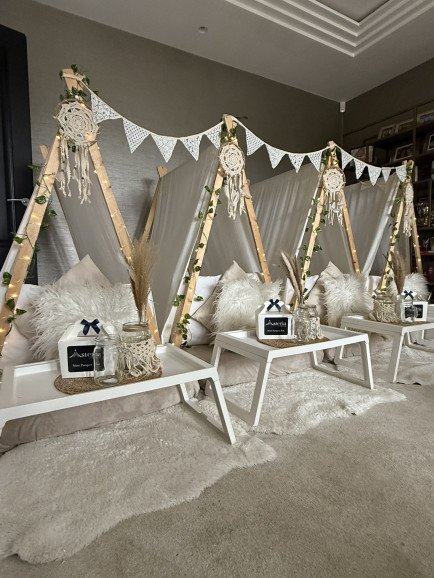 Pamper boxes, midnight feast box, light up numbers, personalised items and luxe picnic all available on request