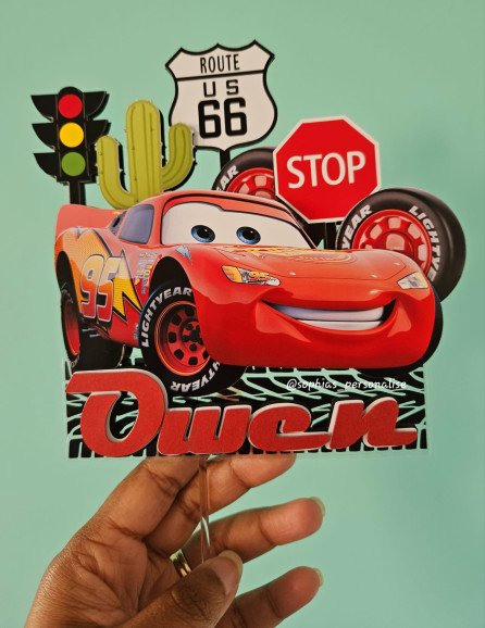 Cars inspired cake topper