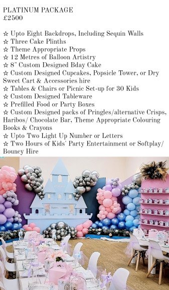 We provide a wide range of party options to suit any theme or budget but in order to aid in the sometimes difficult and confusing decision making process, we have put together a few packages, all of which are interchangeable.