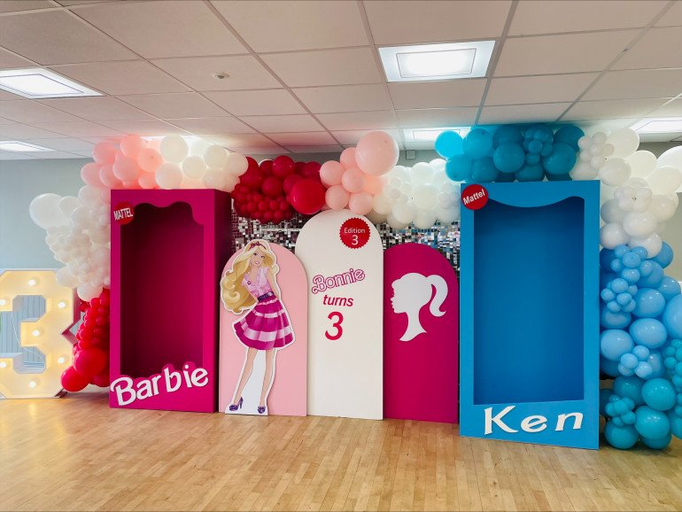 Barbie décor! we have 6ft solid Barbie and Ken boxes!