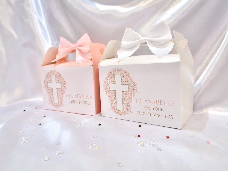 Personalised Christening party boxes