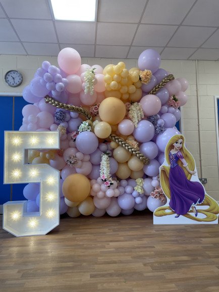 A special balloon wall for the gorgeous Allegra’s 5th birthday 👸🏼🎉