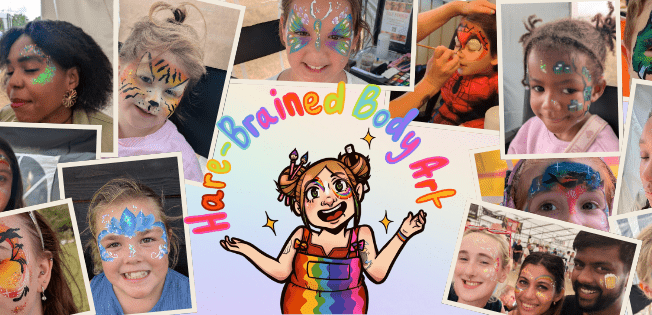 Face Painting and Glitter Bar with Hare-Brained Body Art